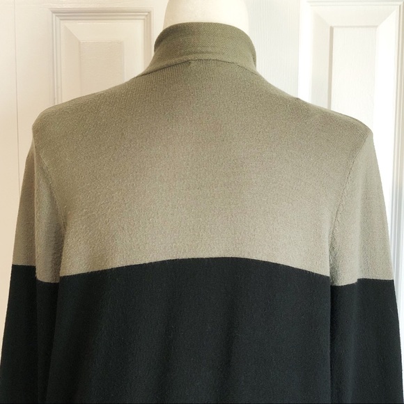 Staccato Color Blocked Stripe Open Front Cardigan Sweater - Picture 13 of 14